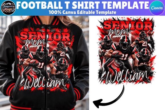 Senior Football Mom Shirt Template