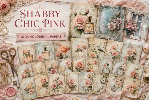Shabby Chic Junk Journal Papers