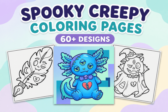 Spooky Creepy Coloring Pages #1