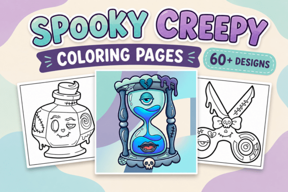Spooky Creepy Coloring Pages #2