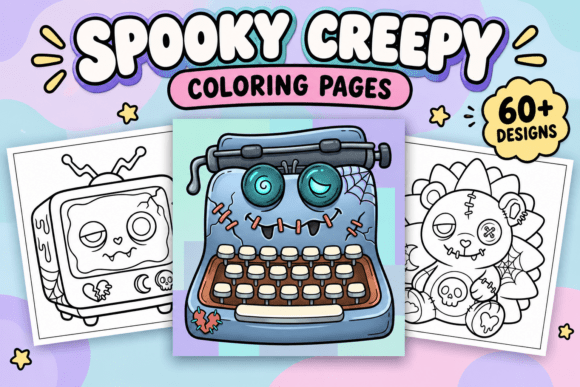 Spooky Creepy Coloring Pages #3