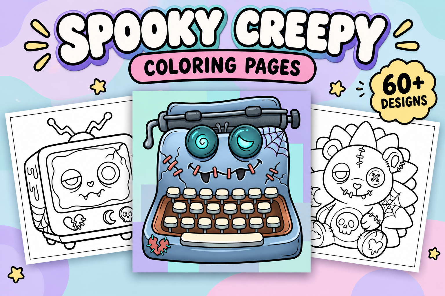Spooky Creepy Coloring Pages #3