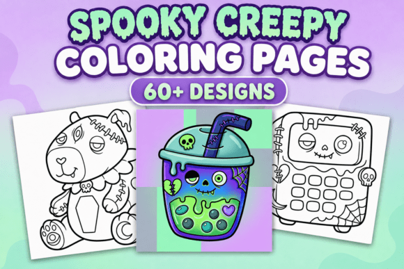 Spooky Creepy Coloring Pages #4