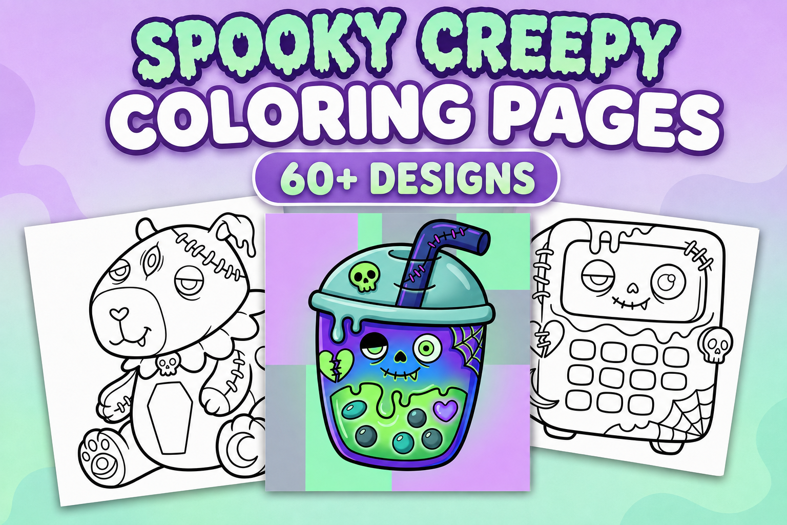Spooky Creepy Coloring Pages #4