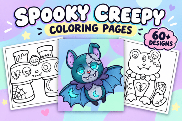 Spooky Creepy Coloring Pages #5