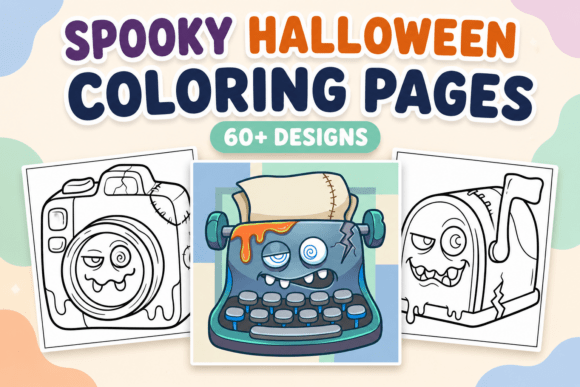Spooky Halloween Coloring Pages #1
