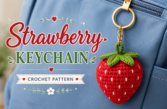 Strawberry Keychain Crochet Pattern