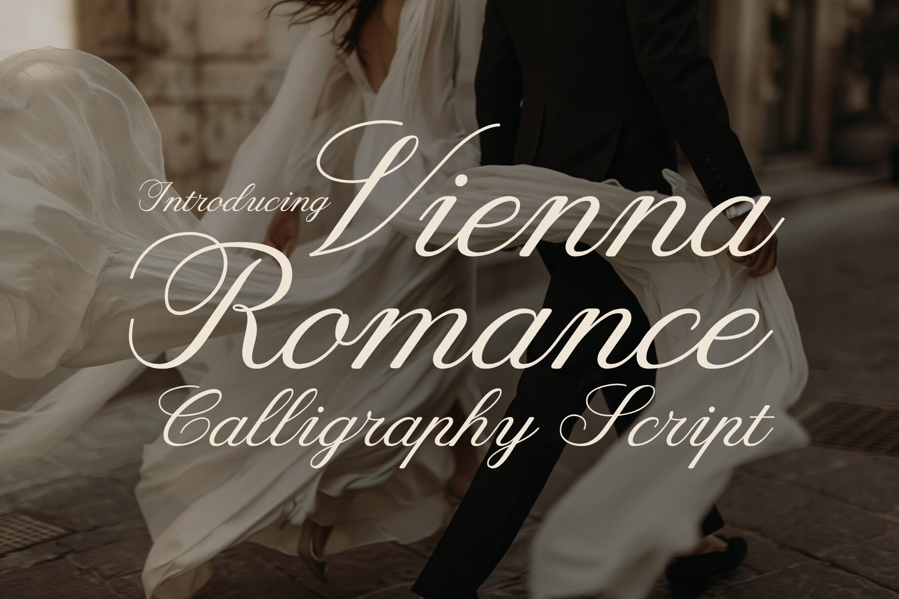 Vienna Romance preview - elegant romantic script for wedding invitations