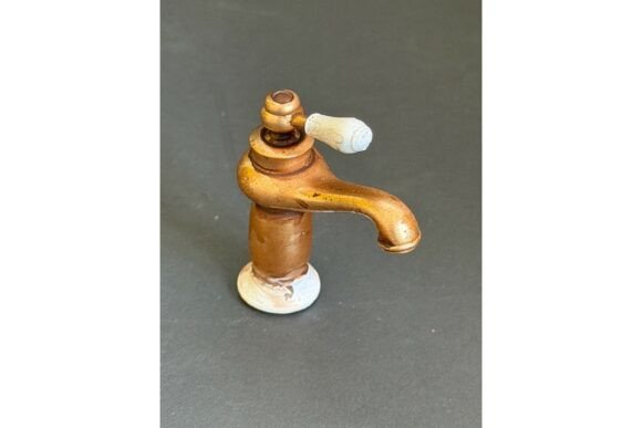 Vintage Dollhouse Sink and Faucet STL Files – 3D Printable Miniature - Image 3