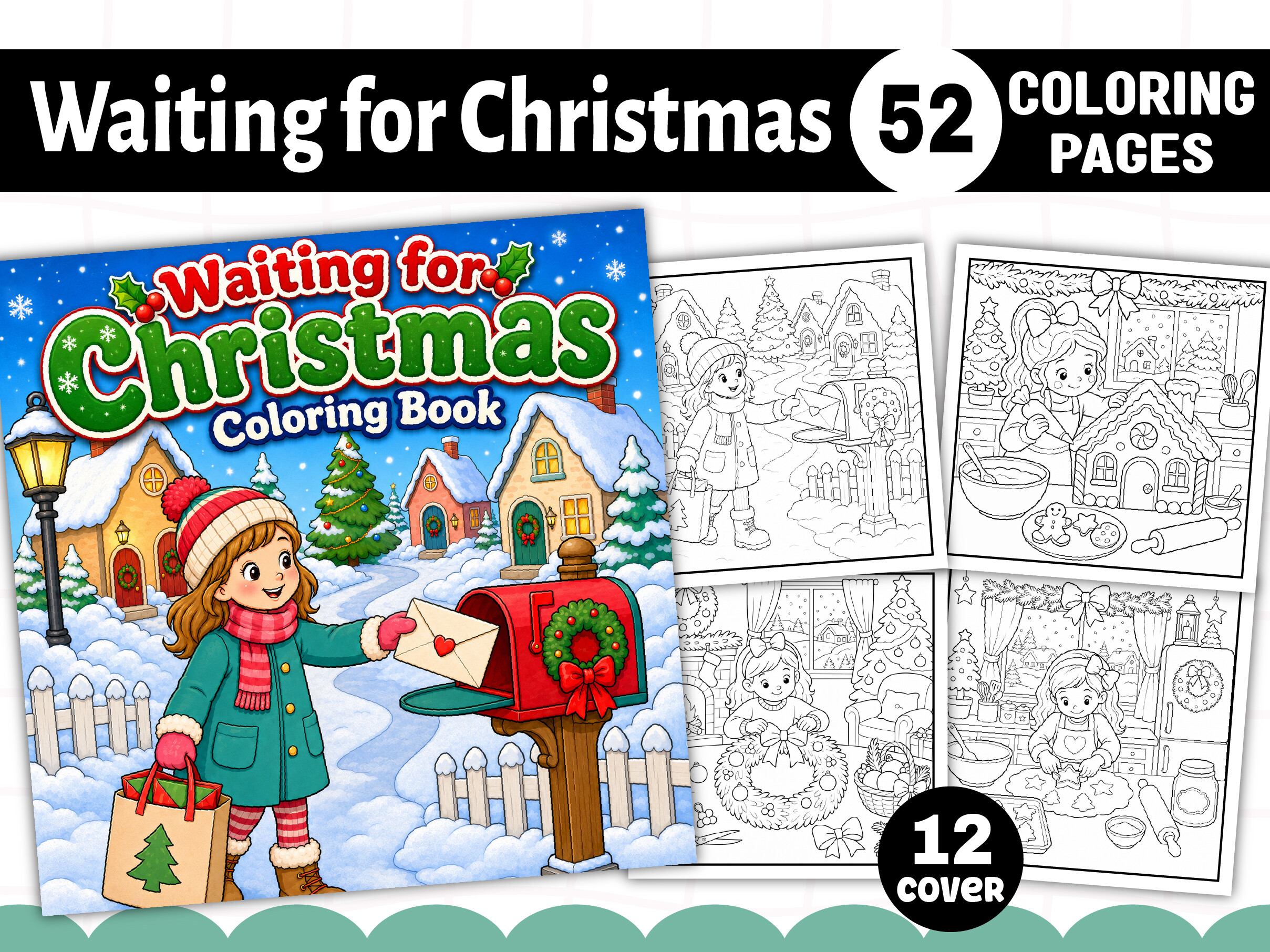 Waiting for Christmas Coloring Book