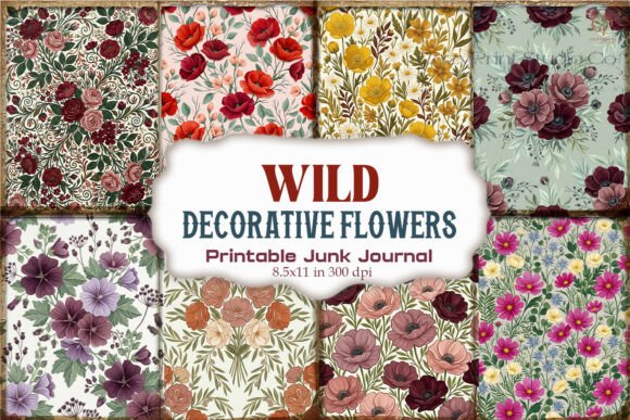 Wild Decorative Florals Junk Journal