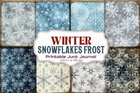 Winter Snowflakes Frost Junk Journal