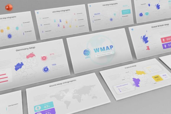 World Map Infographic PowerPoint