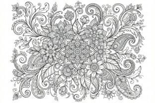 Floral Patterns Color In 50 Floral Ornament Coloring Pages Bundle Graphic by Lasercut_pro ...