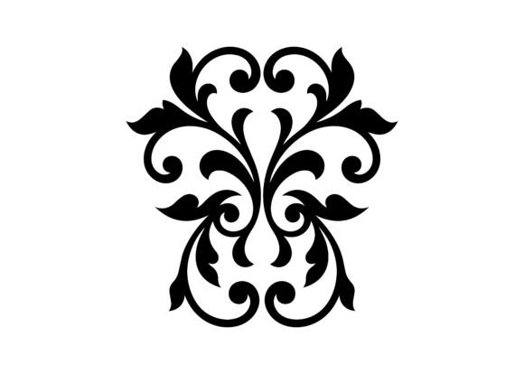 Baroque Leaf Scroll Ornament SVG