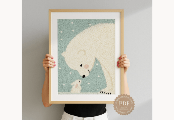 Bear and Bunny Punch Needle Pattern