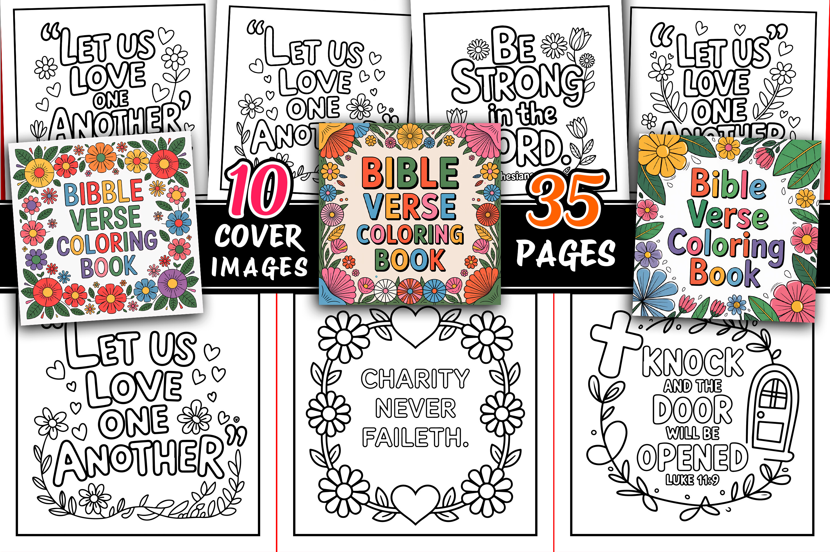 Bible Verse Quotes Coloring Book