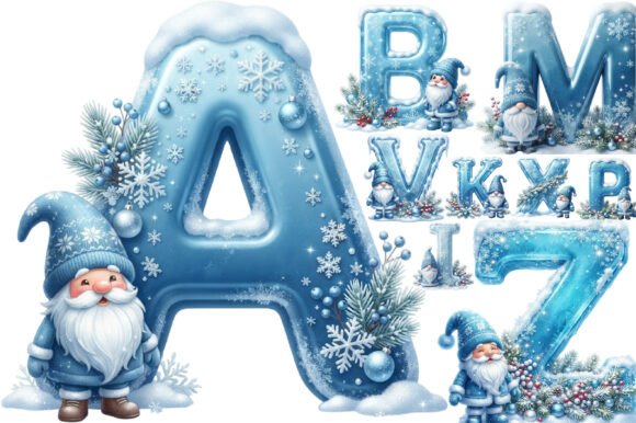 Christmas Alphabet Letters Bundle Gráfico por TshirtMaster · Creative ...