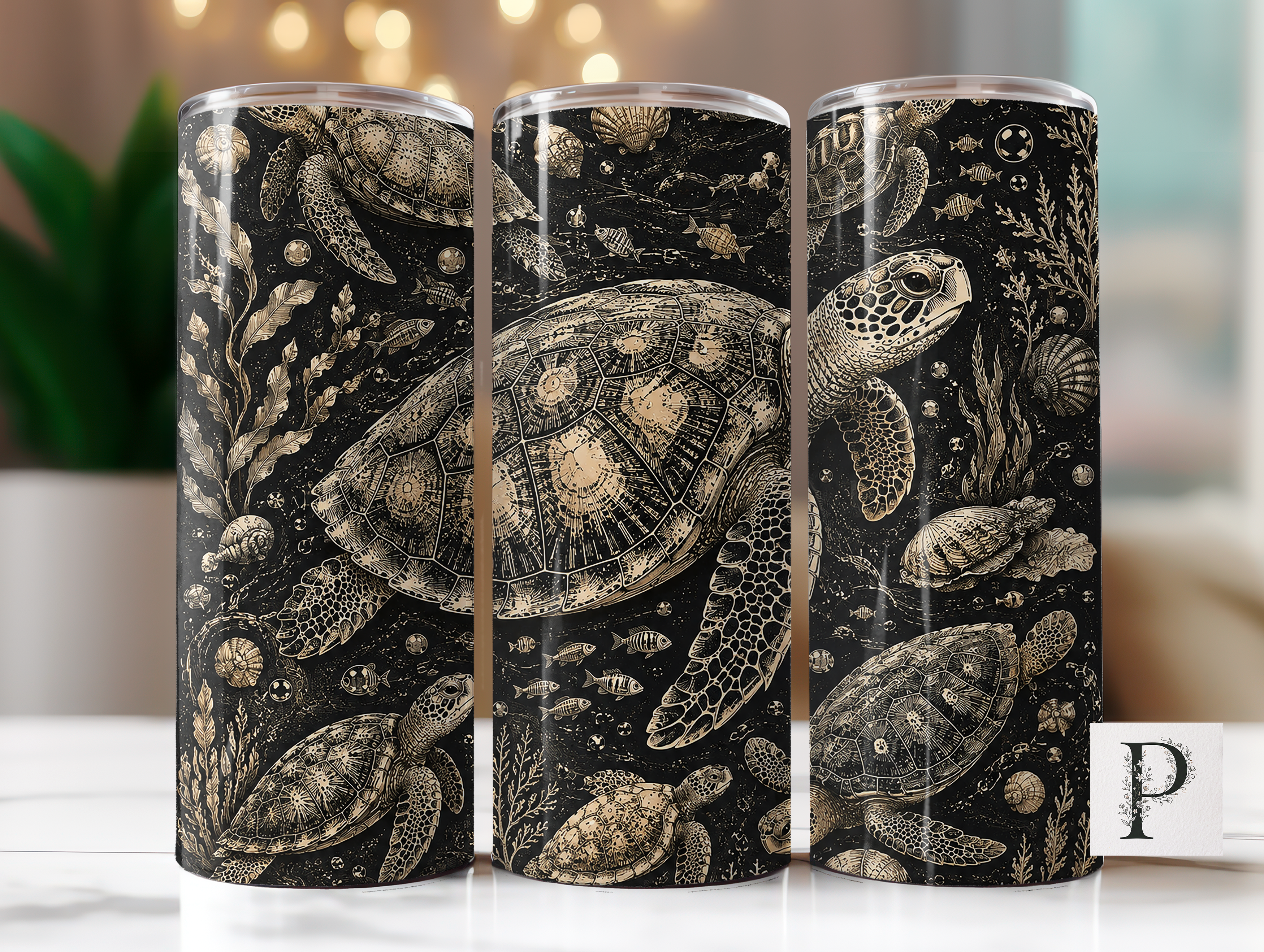 Coastal Sea Turtle Ocean 20oz Tumbler