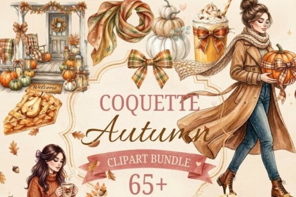Coquette Autumn Clipart Bundle | 65+