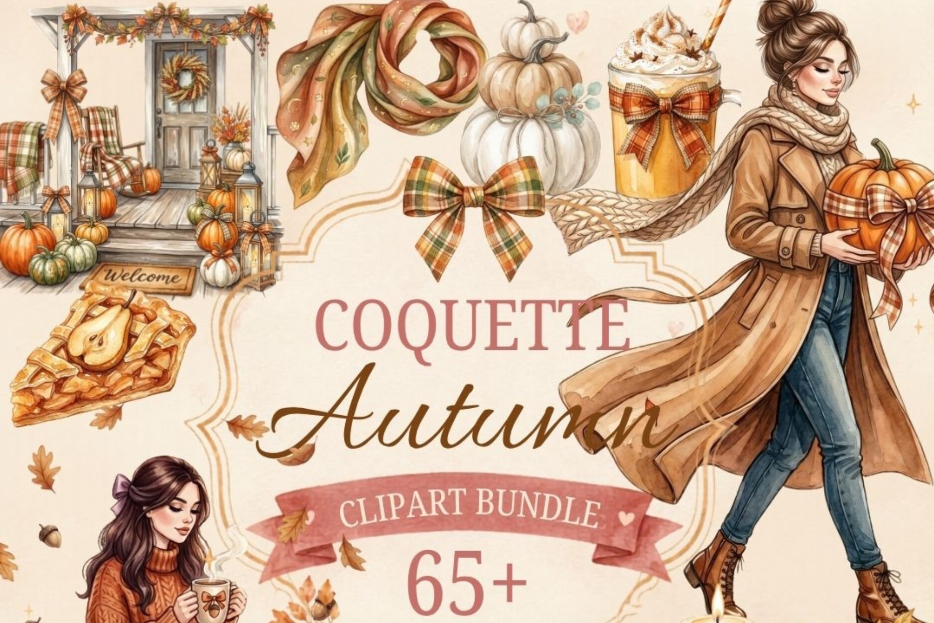 Coquette Autumn Clipart Bundle | 65+