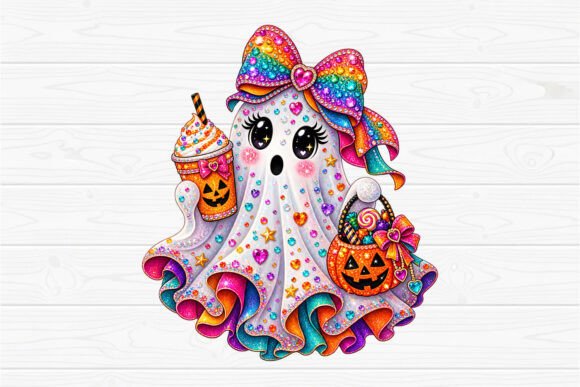 Cute Halloween Ghost Girl PNG Sublimatio