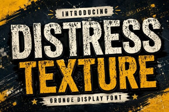 Distress Texture Display Font By Dreamspace.studio