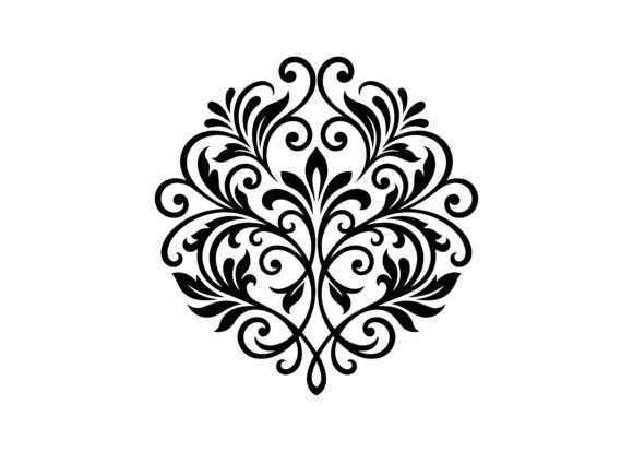 Elegant Botanical Flourish Ornament SVG