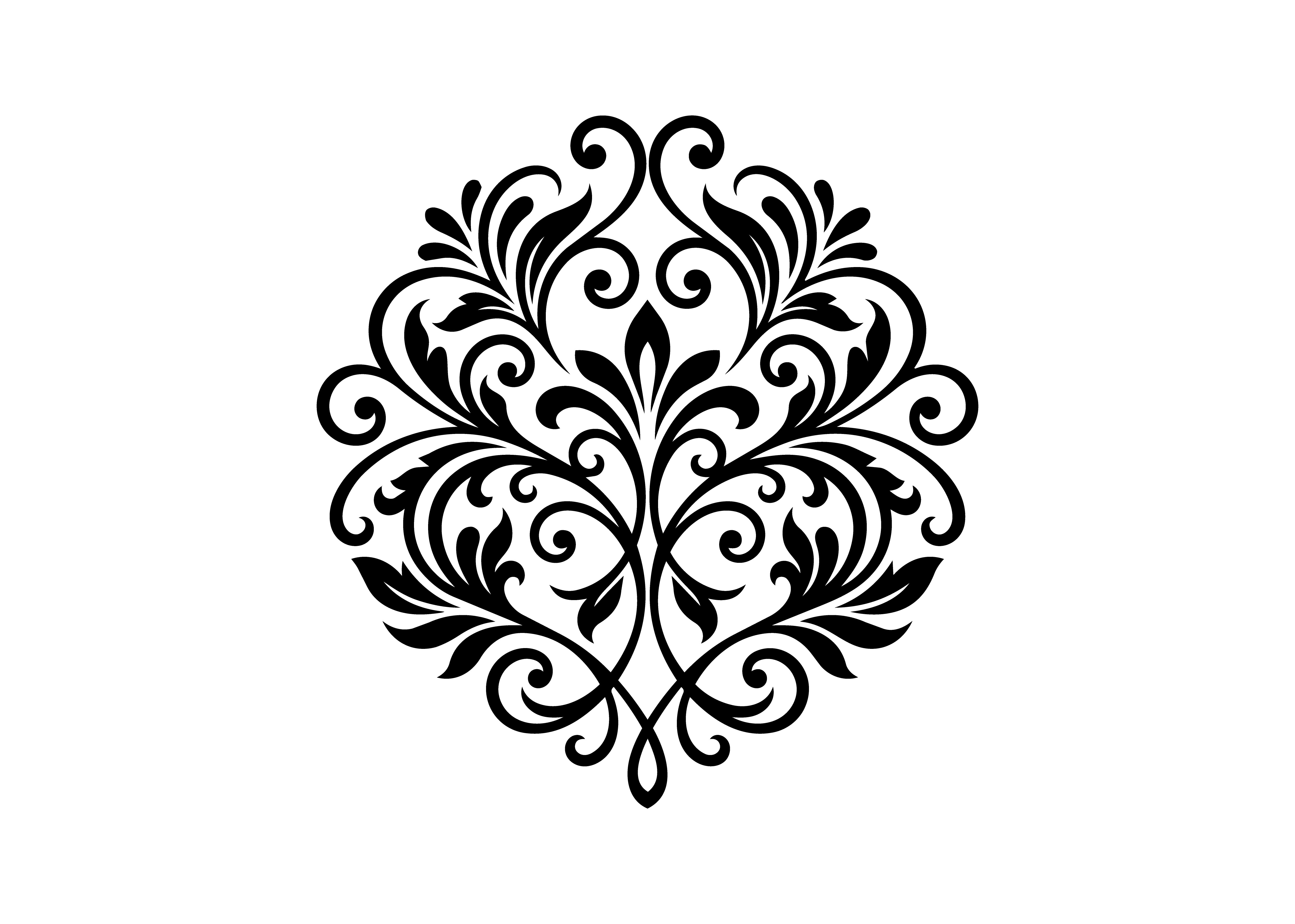 Elegant Botanical Flourish Ornament SVG