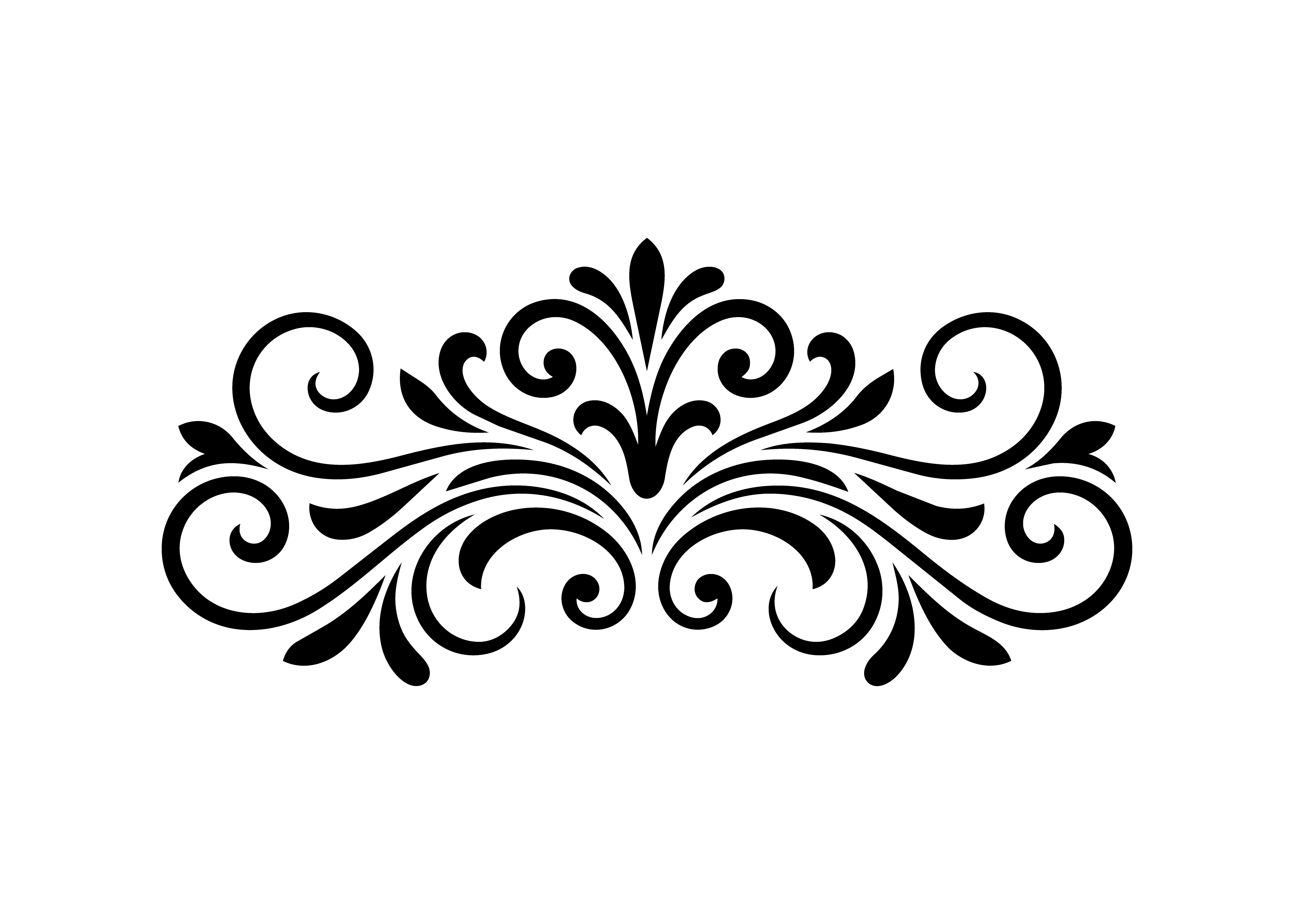 Elegant Floral Scroll Divider SVG