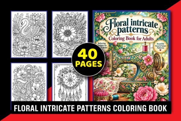 Floral Intricate Patterns Coloring Book