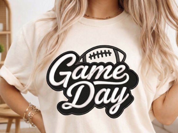Football Game Day Embroidery Design