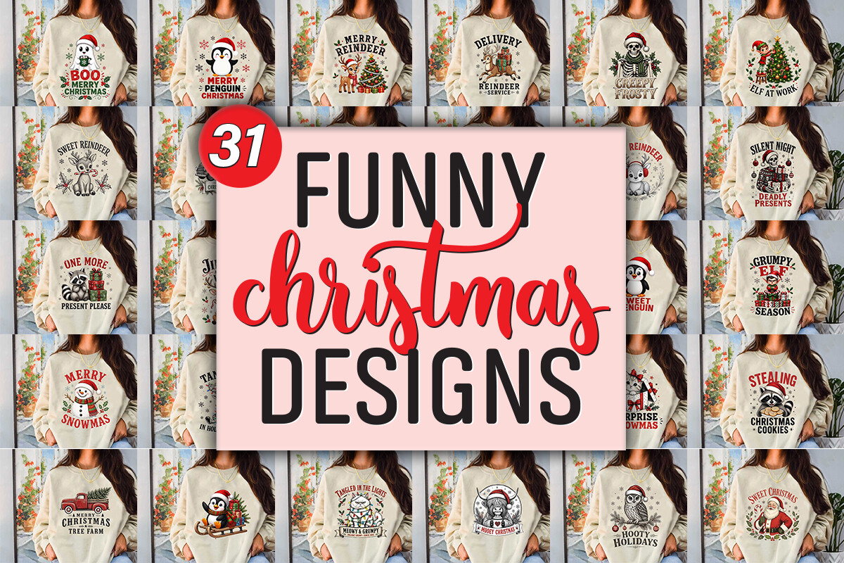 Funny Christmas Sublimation PNG Bundle