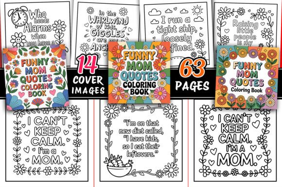 Funny Mom Quotes Coloring Book
