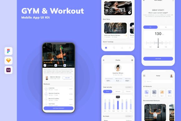 GYM & Workout Mobile App UI Kit