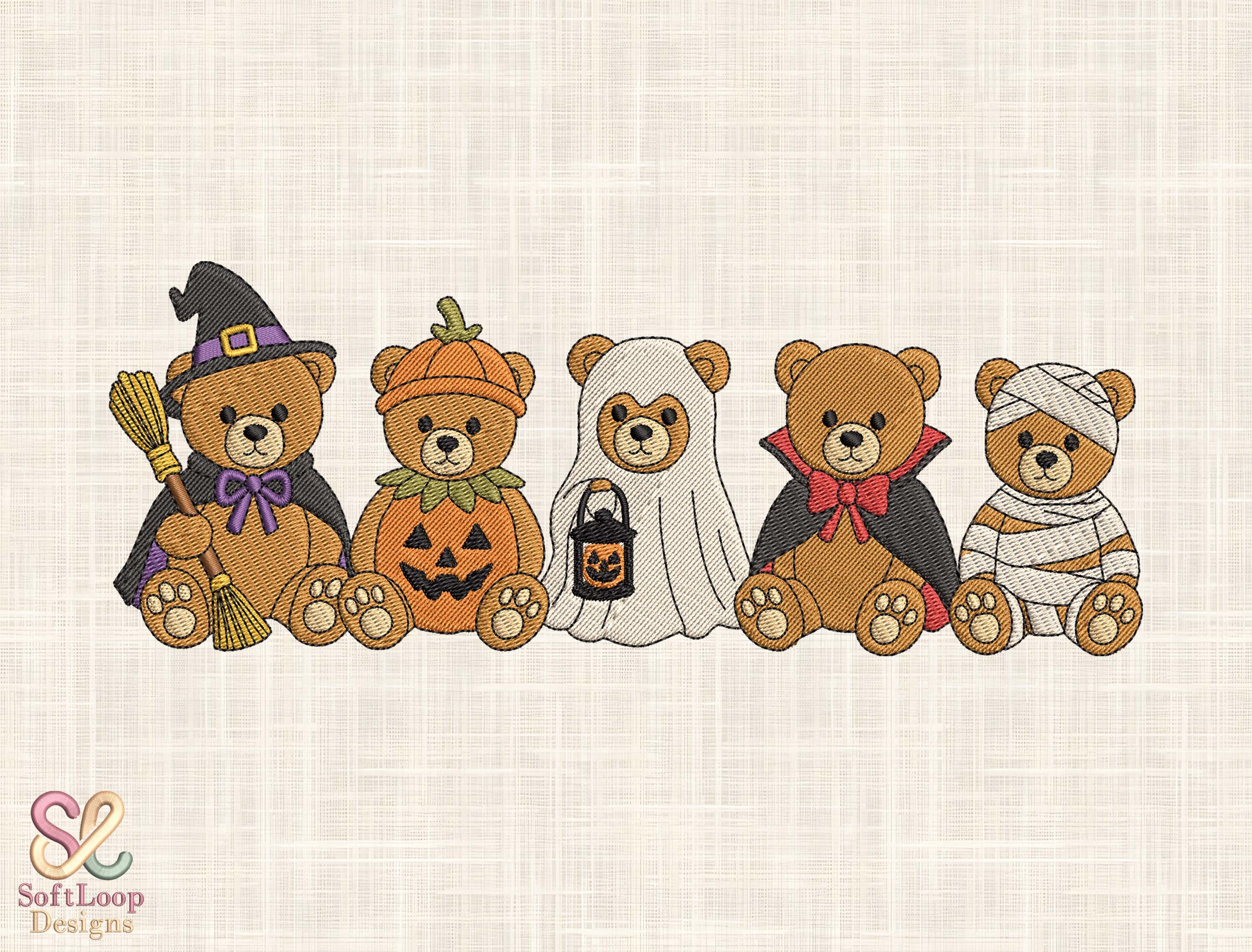 HALLOWEEN TEDDY BEAR Embroidery Design