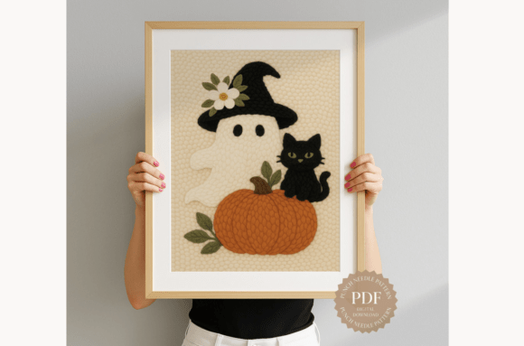 Halloween Ghost Punch Needle Pattern