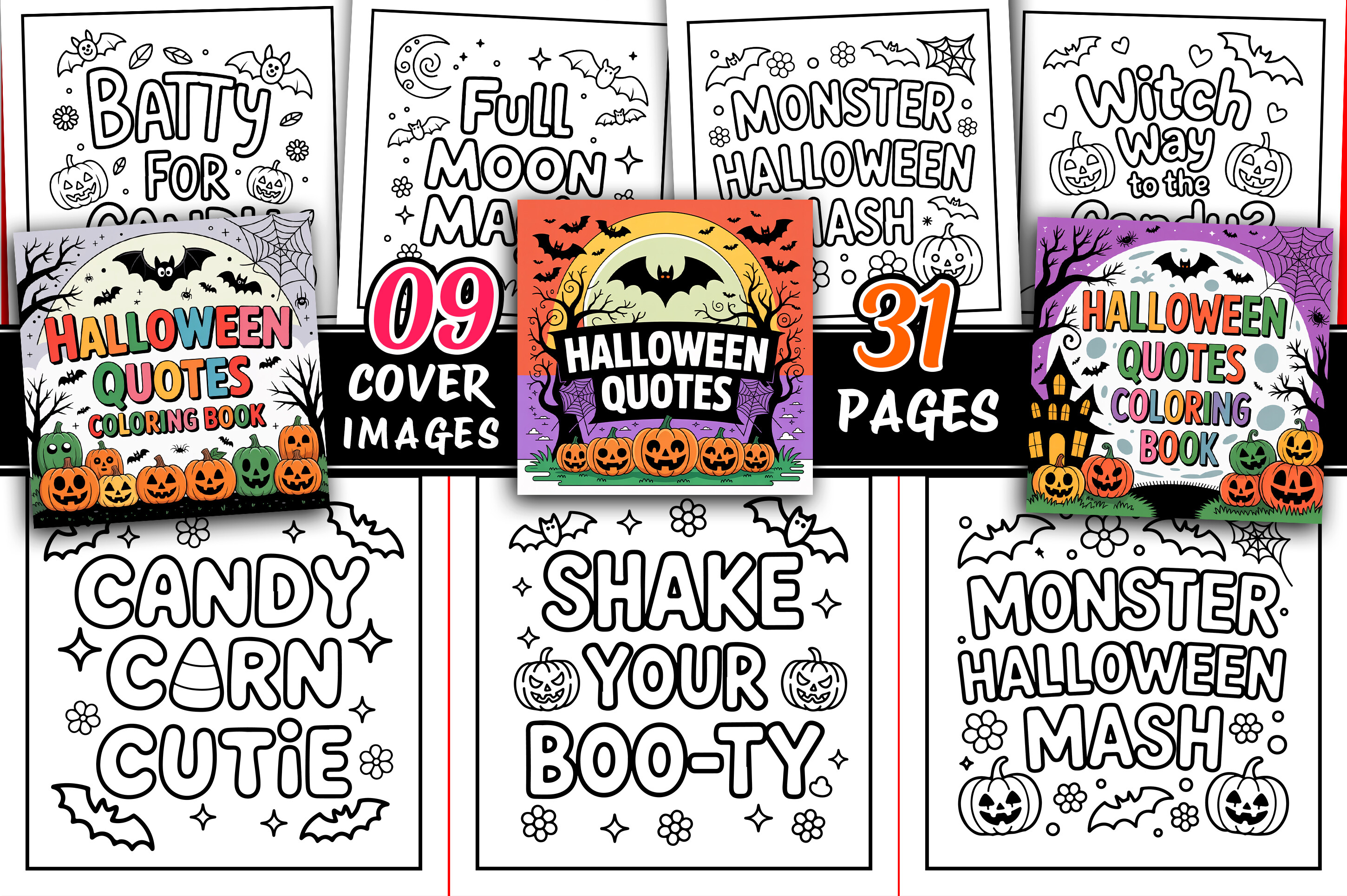 Halloween Quotes Coloring Pages