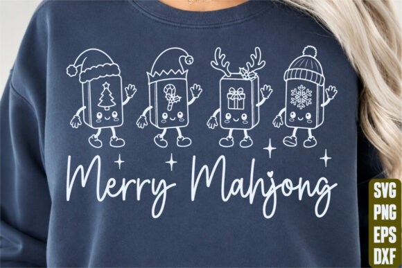 Merry Mahjong T-shirt Graphic T-shirt Designs By Art King @