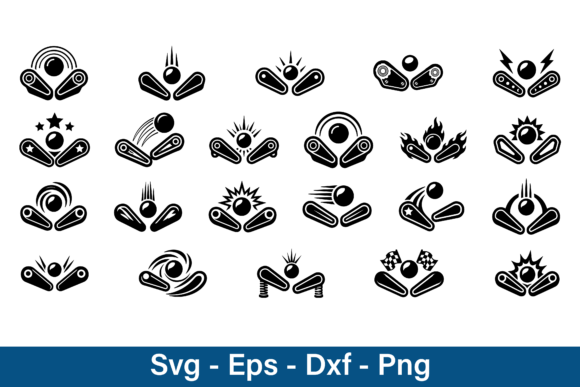 Pinball Icons SVG Bundle 22 Designs