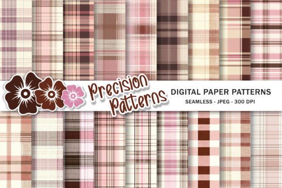 Pink and Brown Plaid Papers