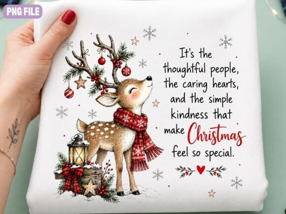Reindeer Christmas PNG, Cute Woodland De