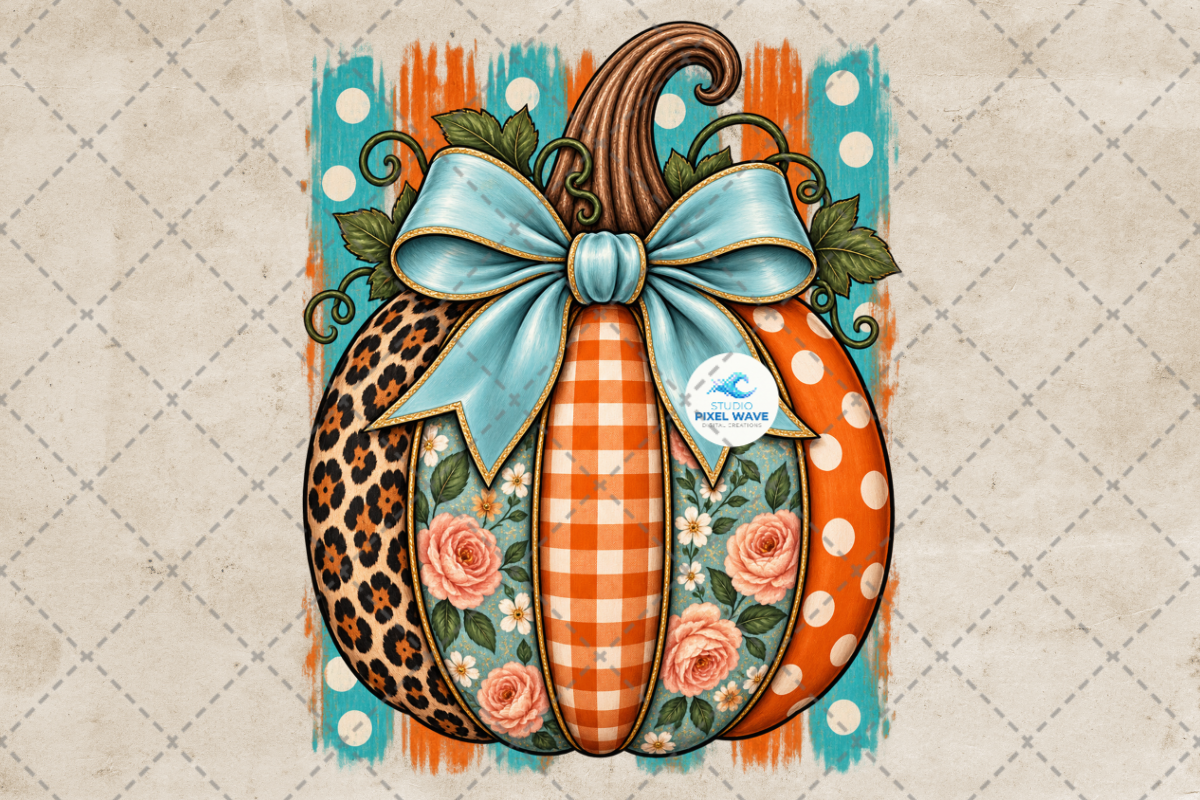 Striped Preppy Fall Pumpkin Glitter Png
