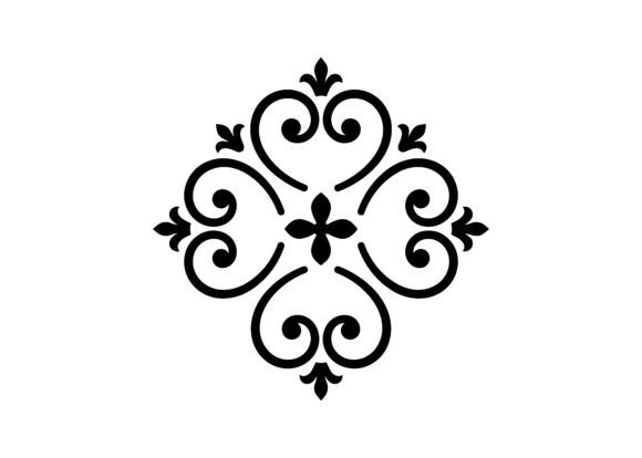 Symmetrical Scrollwork Ornament SVG