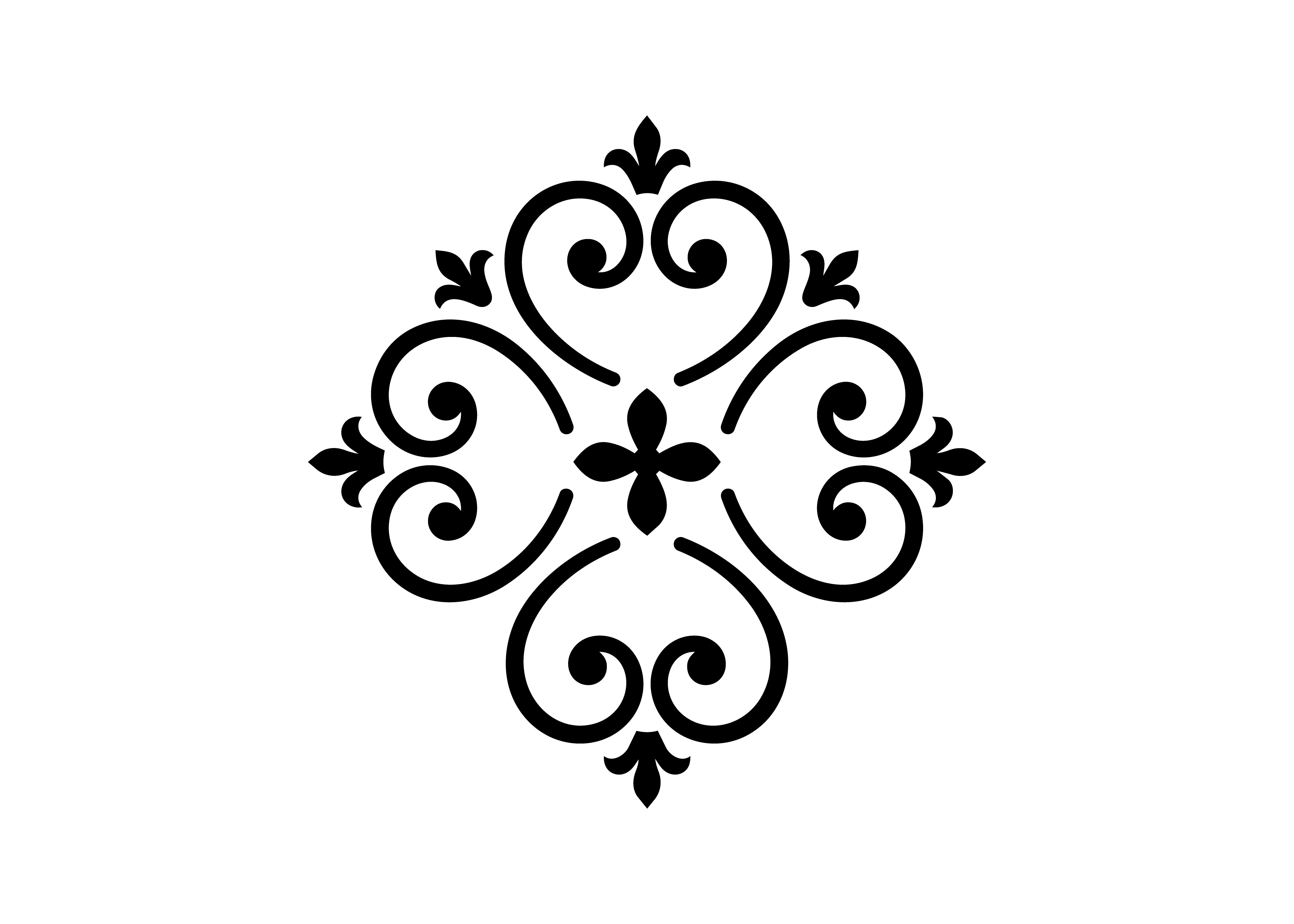 Symmetrical Scrollwork Ornament SVG