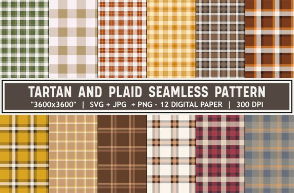 Tartan Gingham Plaid Pattern Bundle