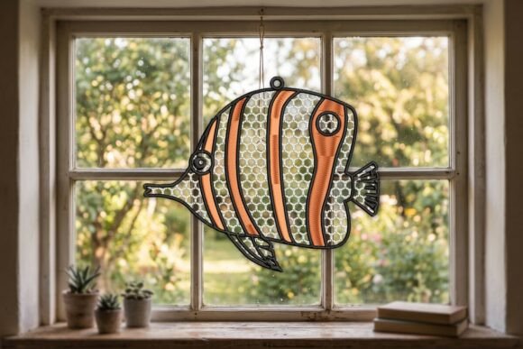 Tropical Striped Fish Free Standing Lace