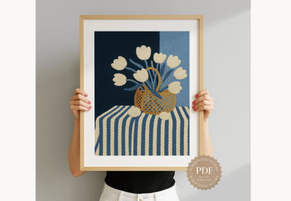 Tulip Basket Punch Needle Pattern