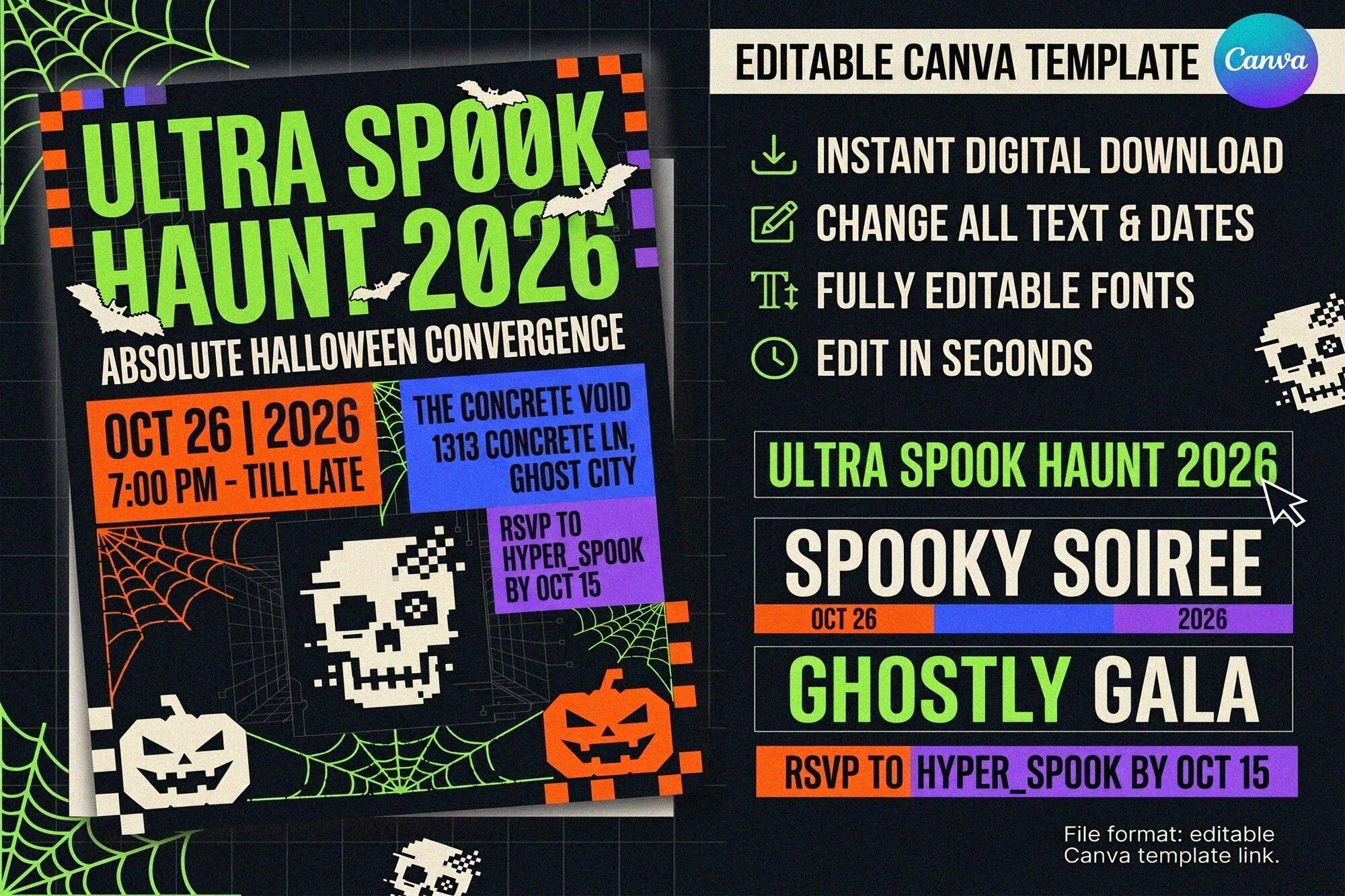 Ultra Spook Halloween Party Canva