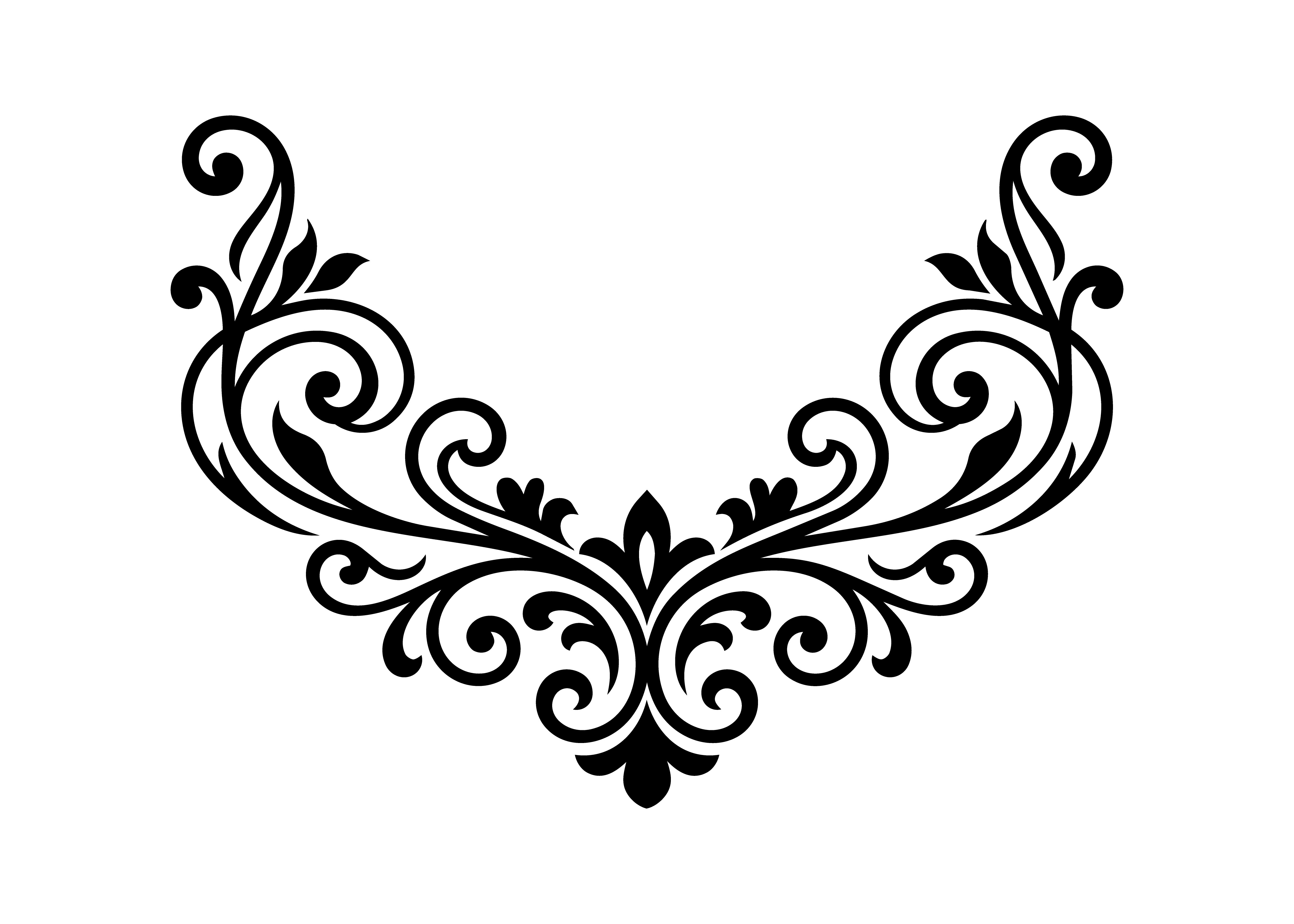 Victorian Floral Swag Flourish SVG